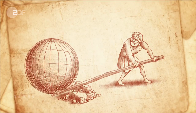 Archimedes entdeckt das Hebelgesetz 
