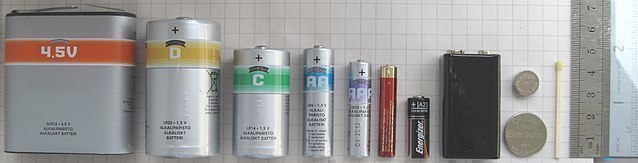Gebräuchliche Batterieformen 