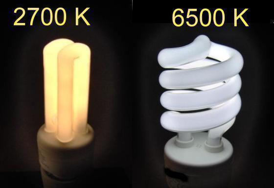 Zwei Leuchtmittel mit unterschiedlicher Farbtemperatur 