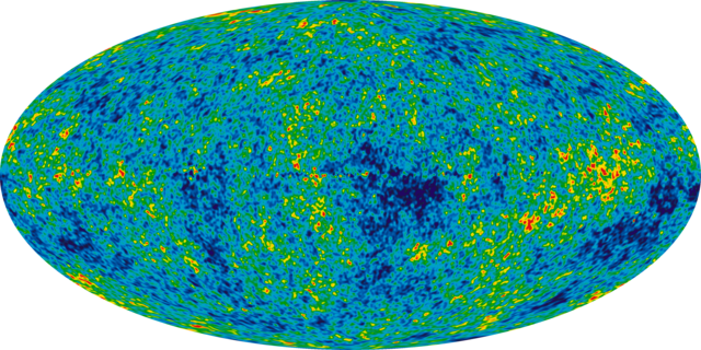 Temperaturschwankungen im kosmischen Mikrowellenhintergrund \(2{,}725 (\pm 0{,}002)\;\mathrm{K}\) 