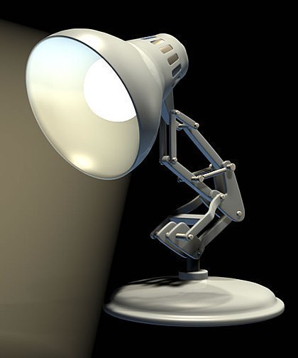 Schreibtischlampe mit Schirm 