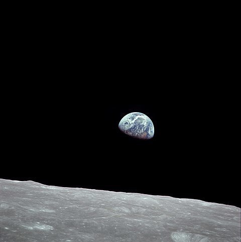 Earth rise, Aufgang der Erde über dem Mond (Apollo 8) 