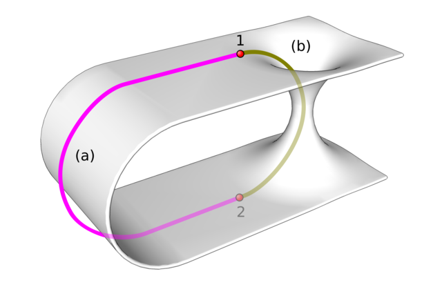 Gummihaut-Analogie zu einem Wurmloch (Einstein-Rosen-Brücke) 