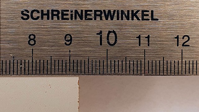 Messung mit einem Tischlerwinkel 