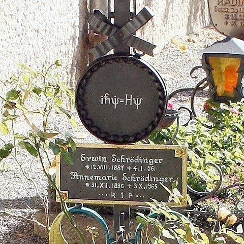 Gedenktafel am Grab von Erwin Schrödinger 