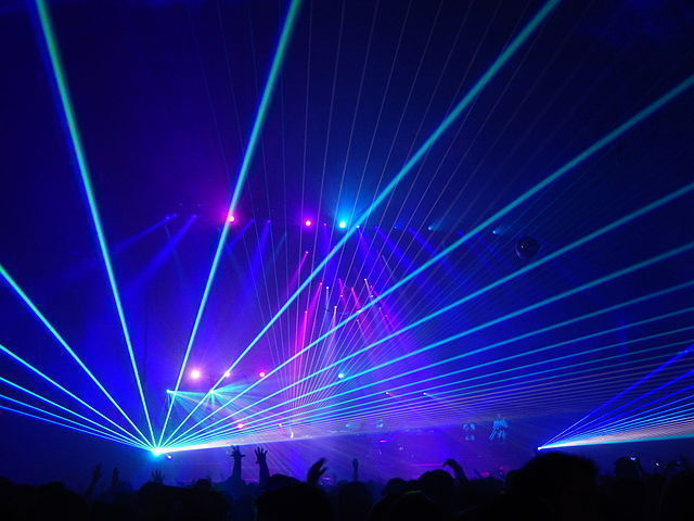 Studionebel und Licht-Show 