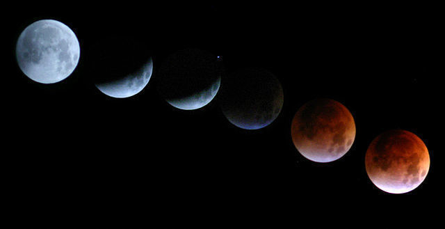 Mondfinsternis vom 28. August 2007 (Fotomontage) 