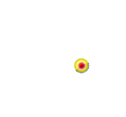 Austausch von Gluonen zwischen den Quarks eines Neutrons 