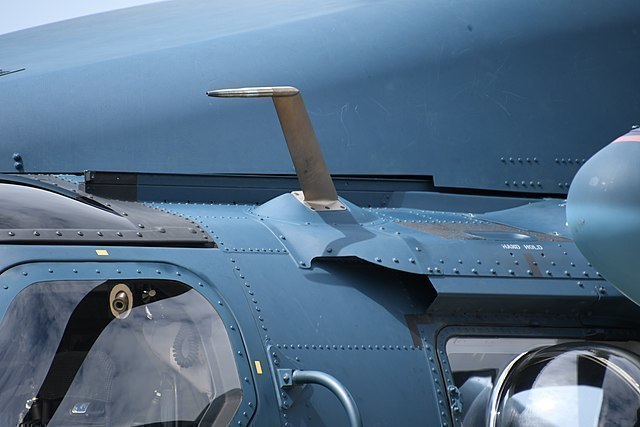Pitot-Sonde an einem Hubschrauber 
