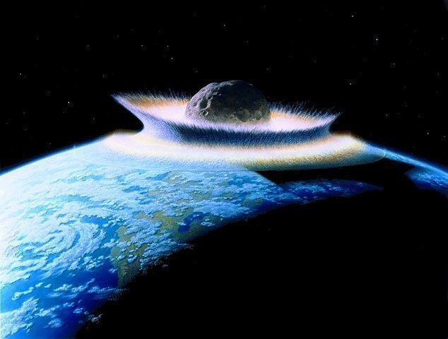 Einschlag eines Asteroiden (Künstlerische Darstellung) 