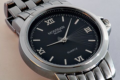 Zehn Sekunden auf einer Armbanduhr 