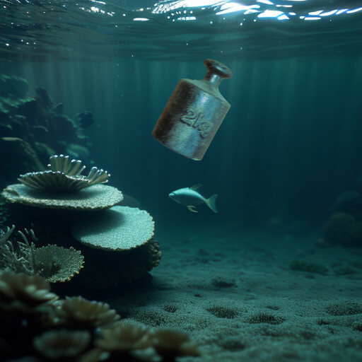 Sinken eines Körpers in Wasser 