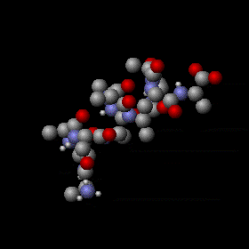 Thermische Bewegung eines Moleküls (Modell) 