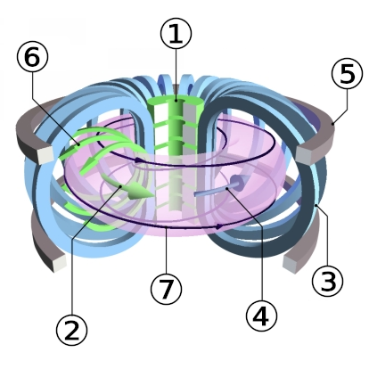 Aufbau eines Tokamak Fusions-Reaktors 